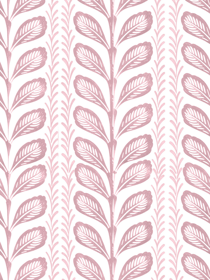 'Painted Vine' Wallpaper by Wallshoppe - Rose Pink