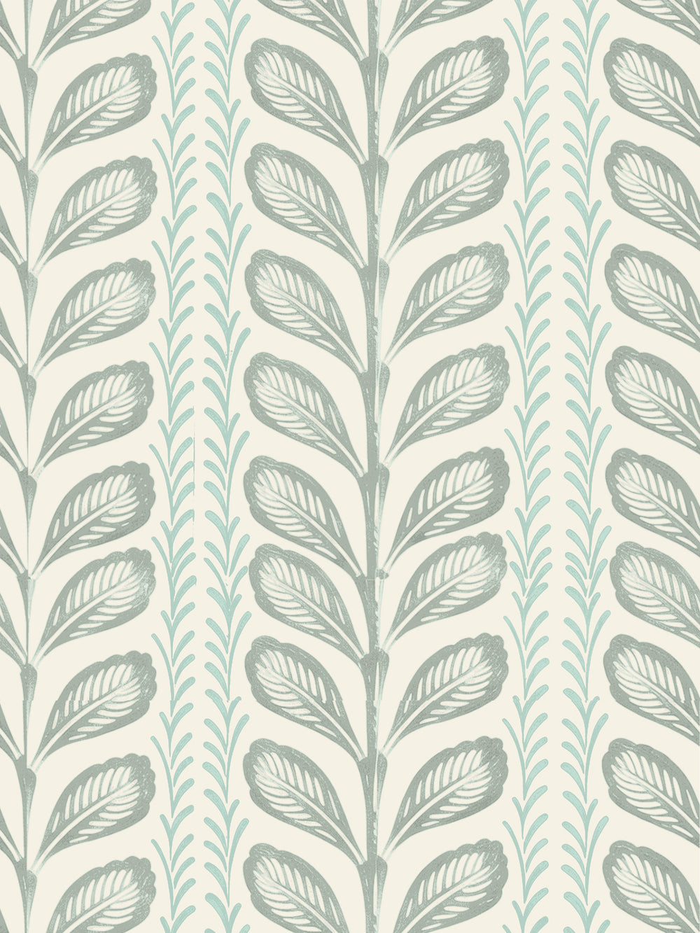 'Painted Vine' Wallpaper by Wallshoppe - Sage Parchment - Design