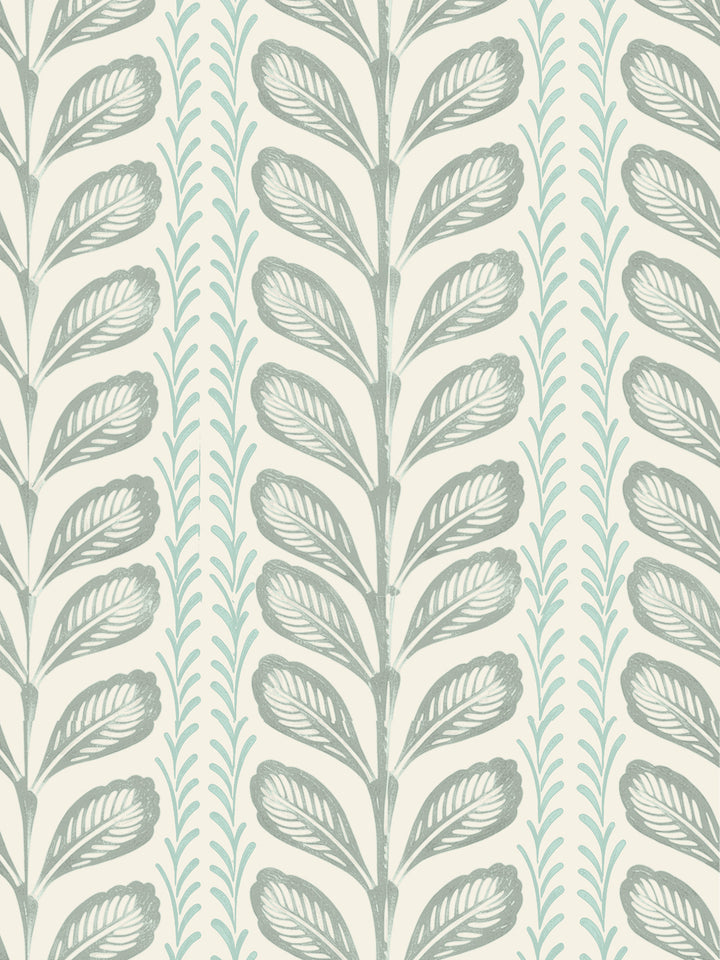 'Painted Vine' Wallpaper by Wallshoppe - Sage Parchment - Design
