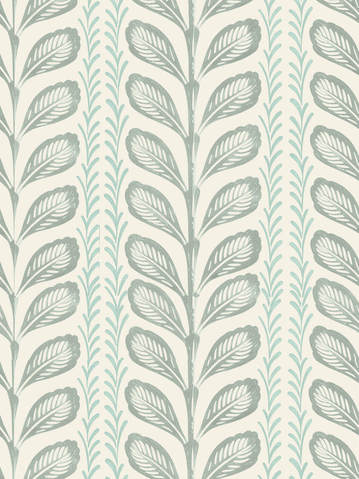 'Painted Vine' Wallpaper by Wallshoppe - Sage Parchment