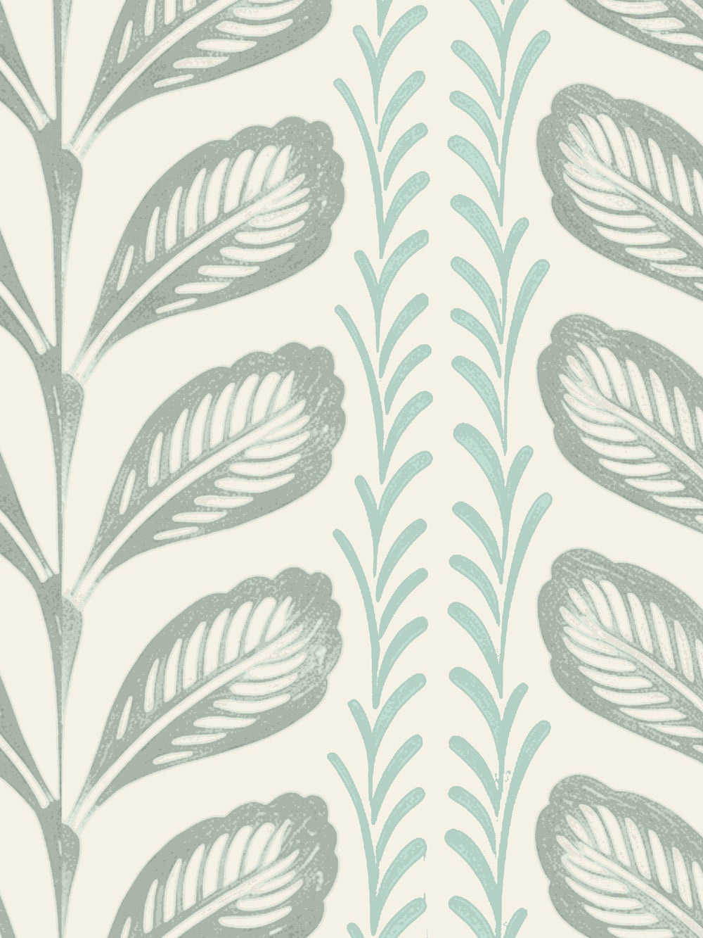 'Painted Vine' Wallpaper by Wallshoppe - Sage Parchment - Detail