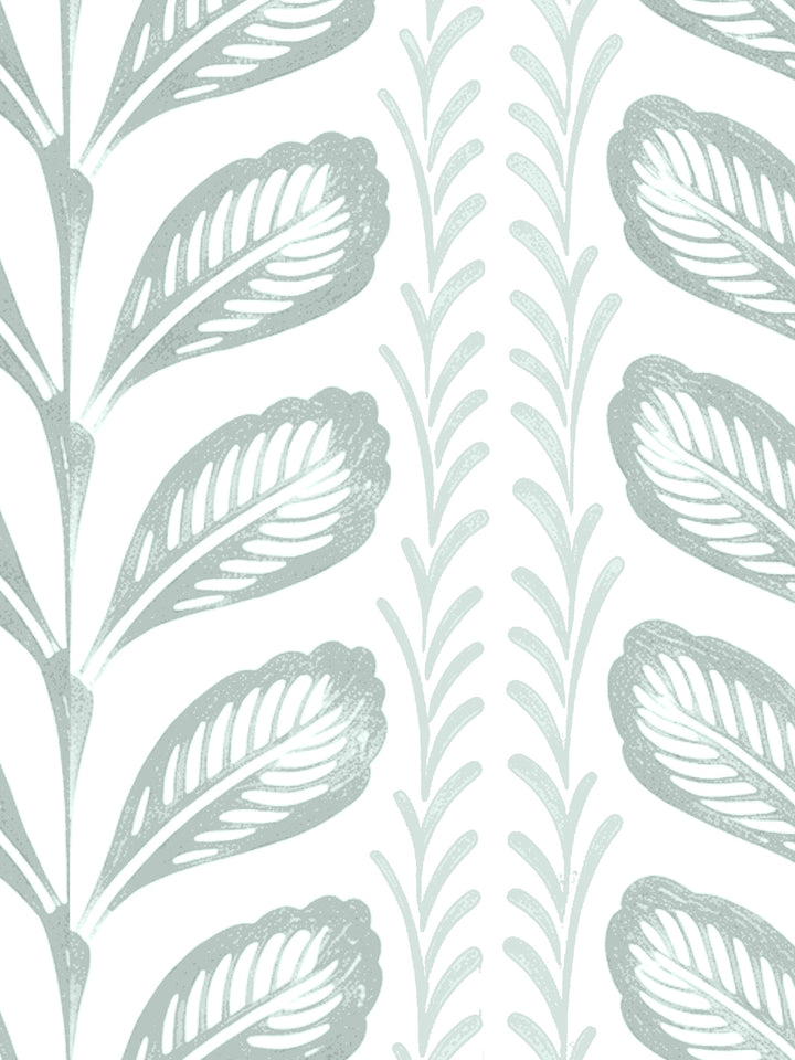 'Painted Vine' Wallpaper by Wallshoppe - Sage - Detail