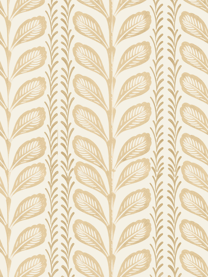 'Painted Vine' Wallpaper by Wallshoppe - Yellow Flax