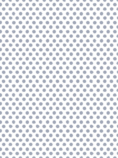 'Painted Dots (White Ground)' Wallpaper by Sugar Paper - Slate