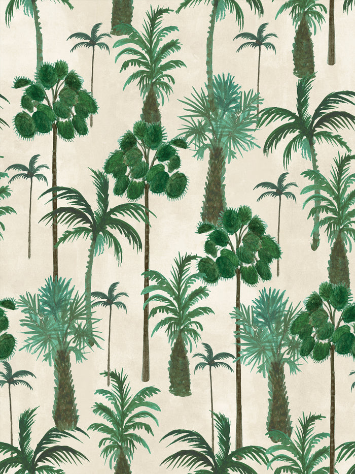 'Palm Forest' Wallpaper by Mary Maguire - Parchment