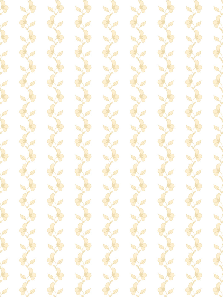 'Paper White Vine' Wallpaper by Wallshoppe - Butter - Design