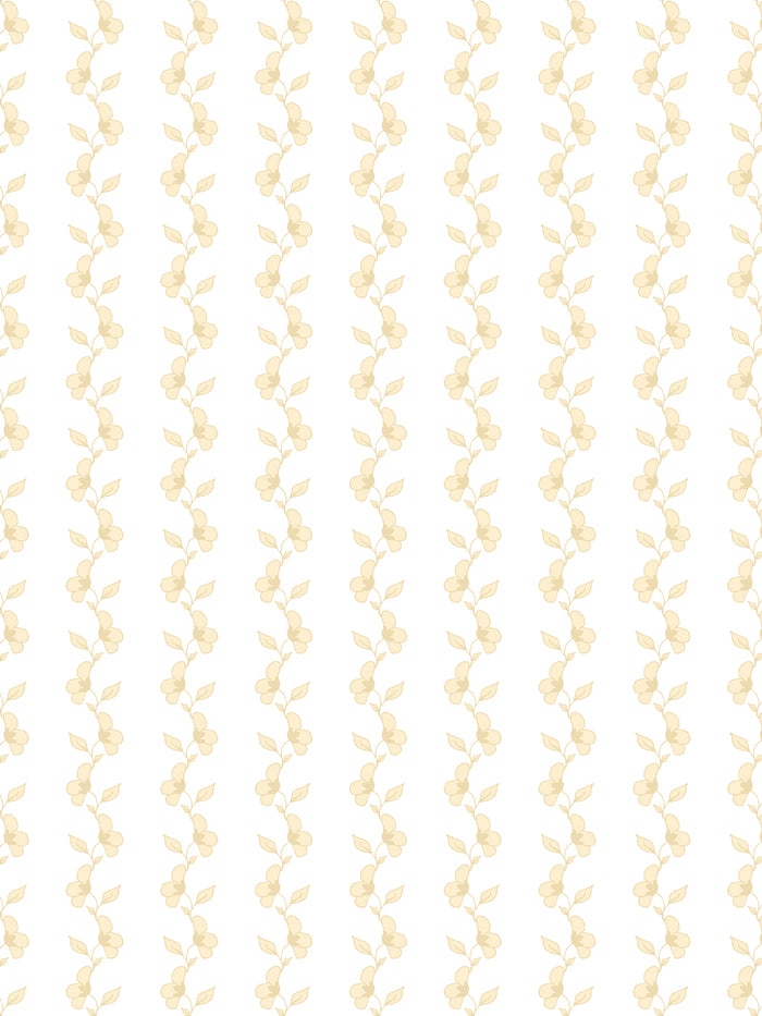 'Paper White Vine' Wallpaper by Wallshoppe - Butter
