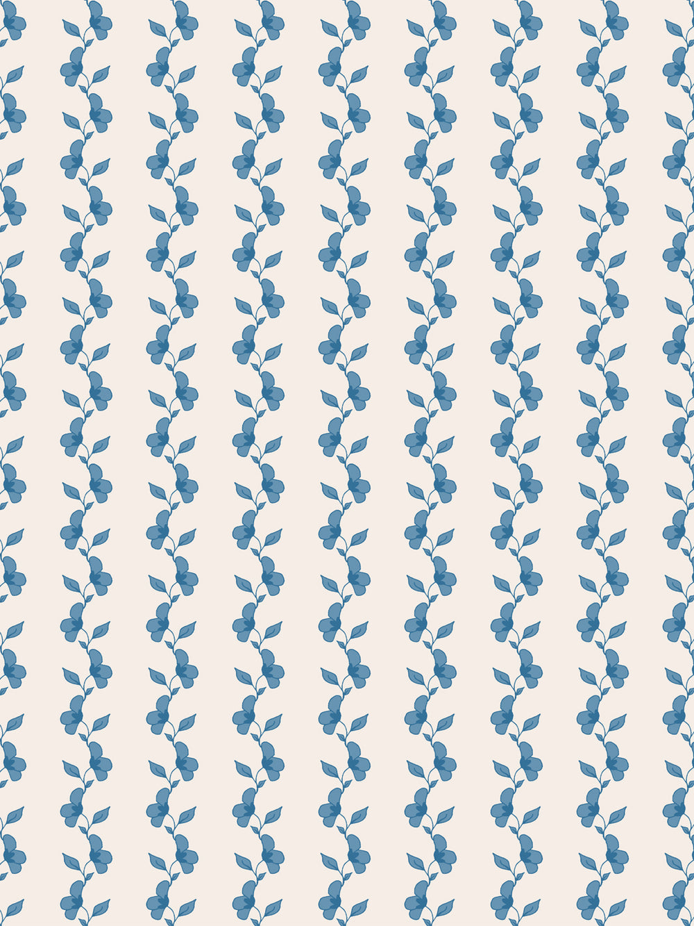 'Paper White Vine' Wallpaper by Wallshoppe - Chambray Cream - Design