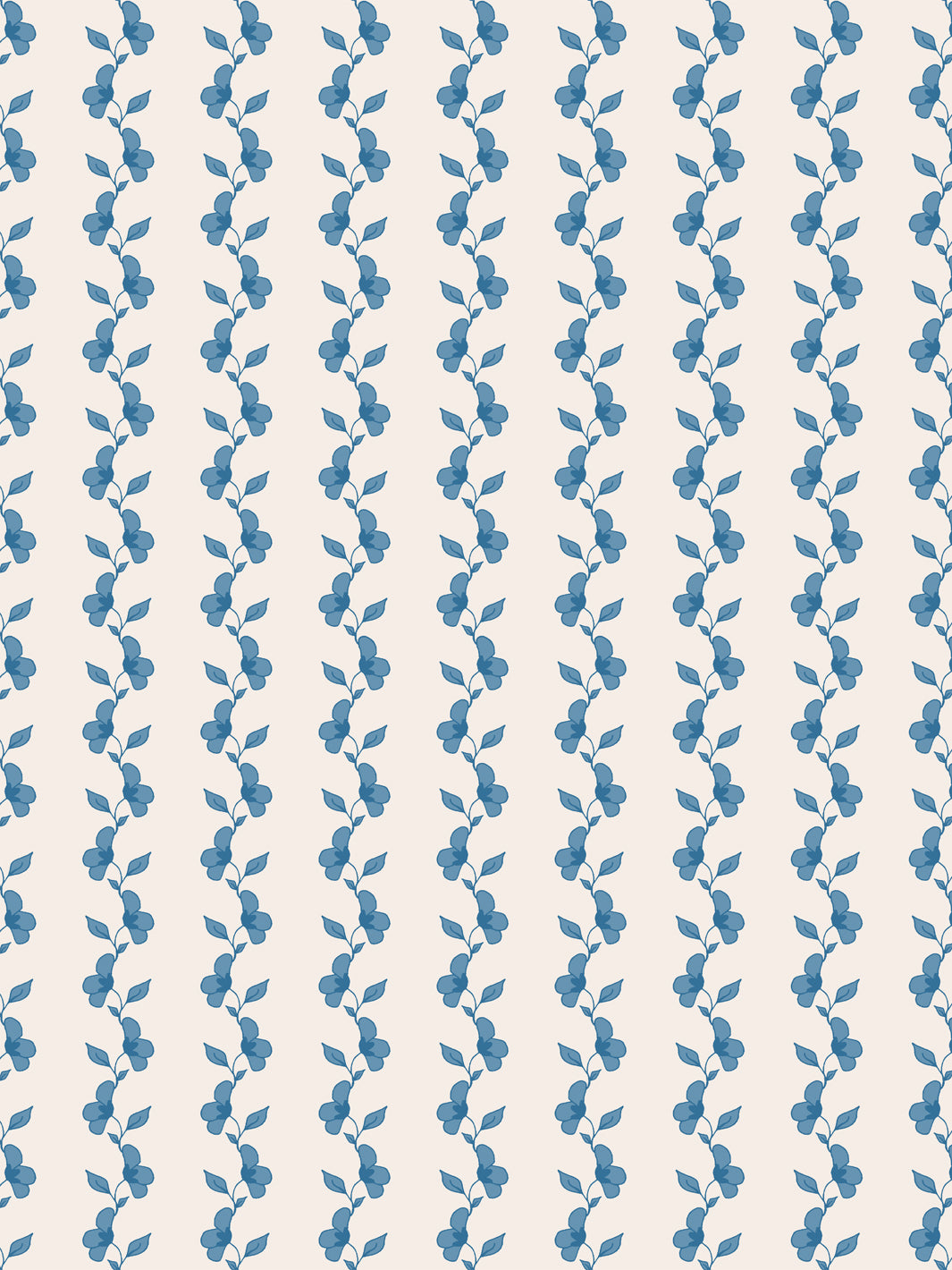 'Paper White Vine' Wallpaper by Wallshoppe - Chambray Cream - Design