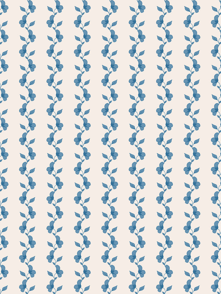 'Paper White Vine' Wallpaper by Wallshoppe - Chambray Cream - Design