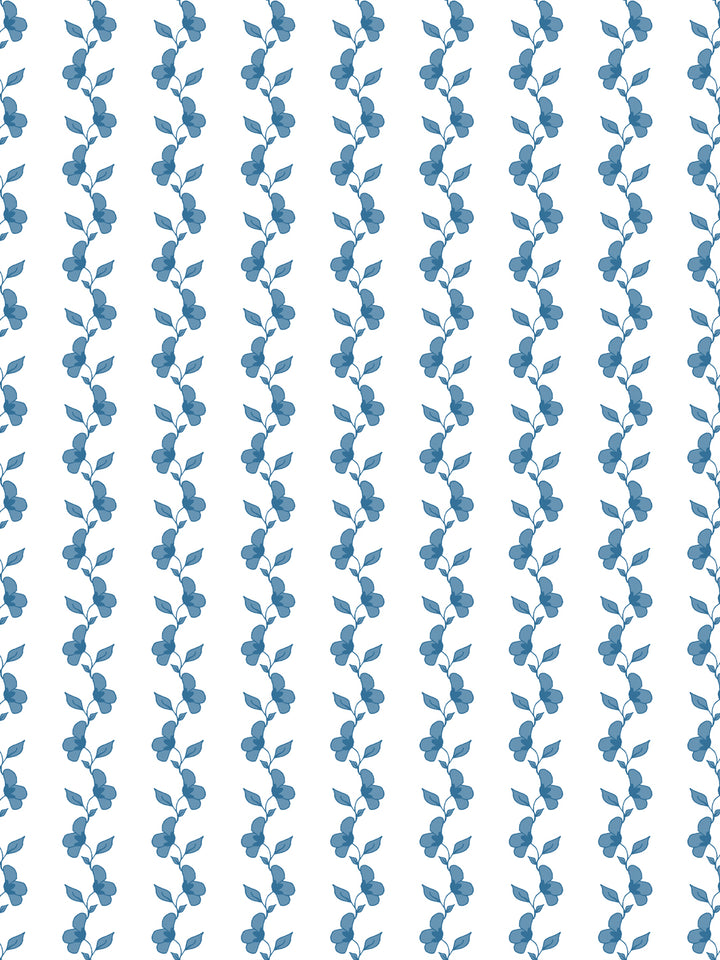 'Paper White Vine' Wallpaper by Wallshoppe - Chambray - Design