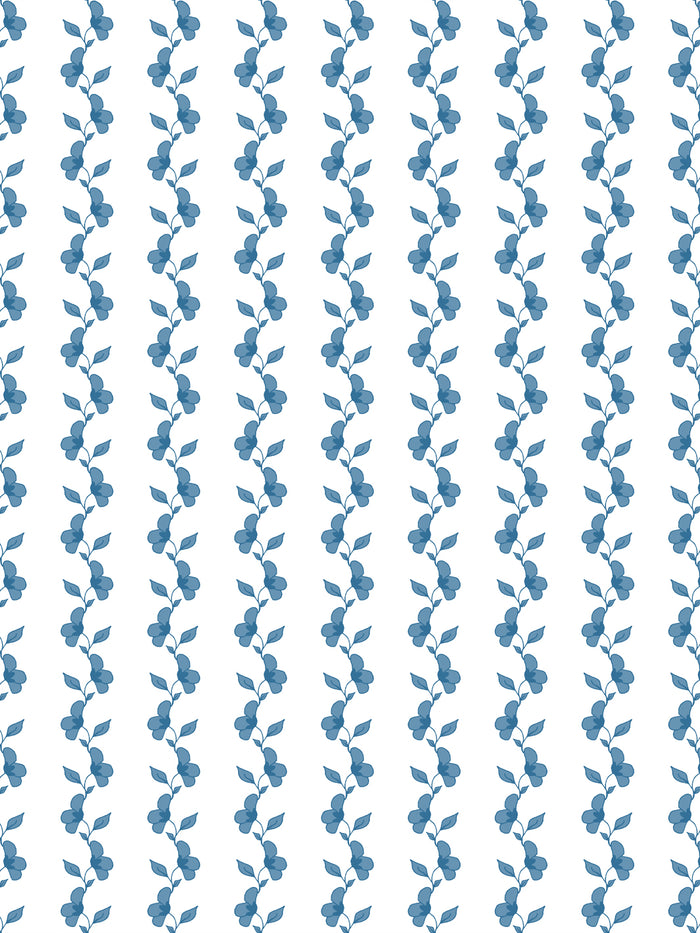 'Paper White Vine' Wallpaper by Wallshoppe - Chambray