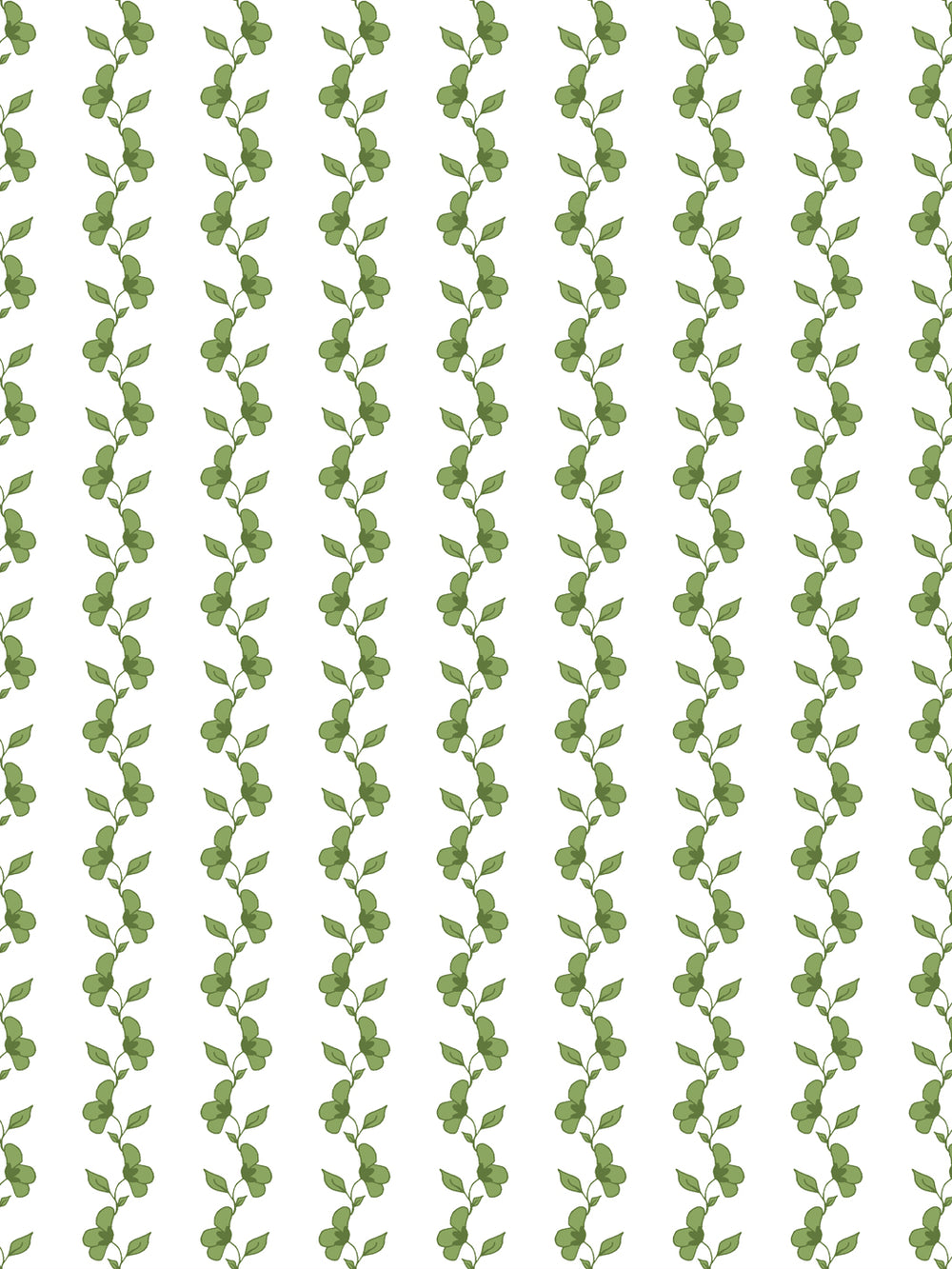 'Paper White Vine' Wallpaper by Wallshoppe - Fern Green - Design