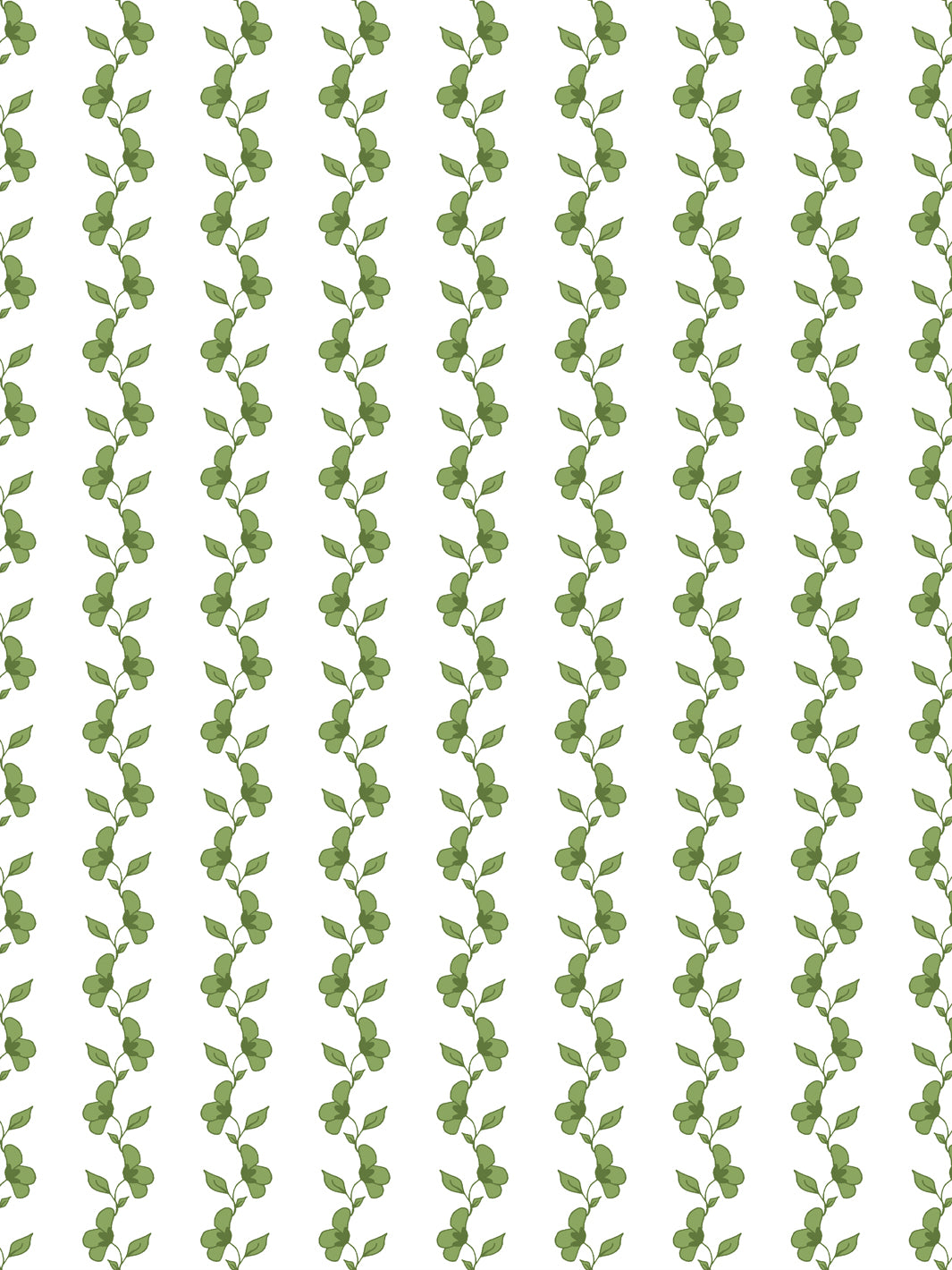 'Paper White Vine' Wallpaper by Wallshoppe - Fern Green - Design