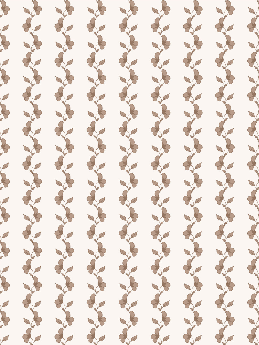 'Paper White Vine' Wallpaper by Wallshoppe - Latte Cream - Design