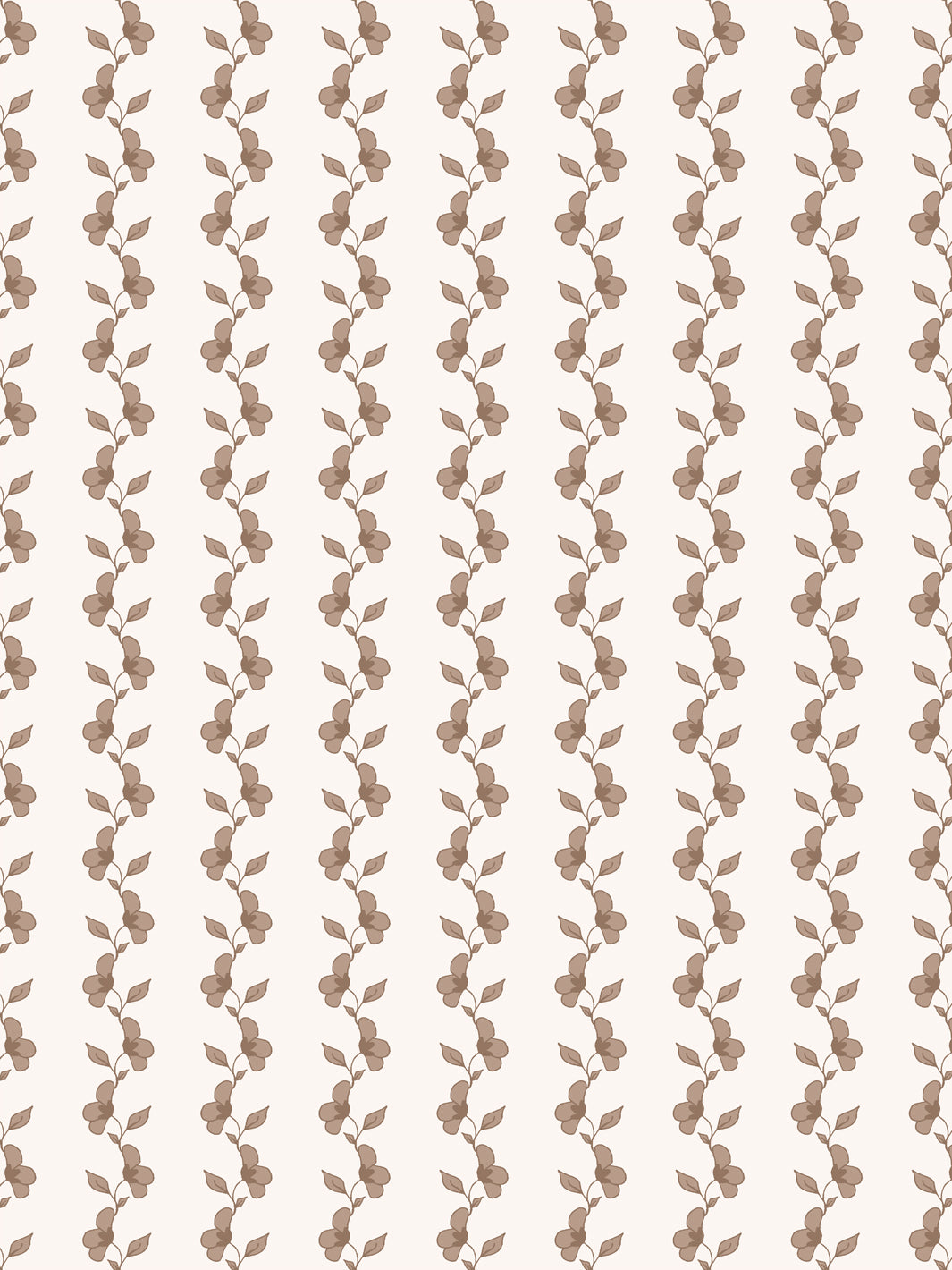'Paper White Vine' Wallpaper by Wallshoppe - Latte Cream - Design
