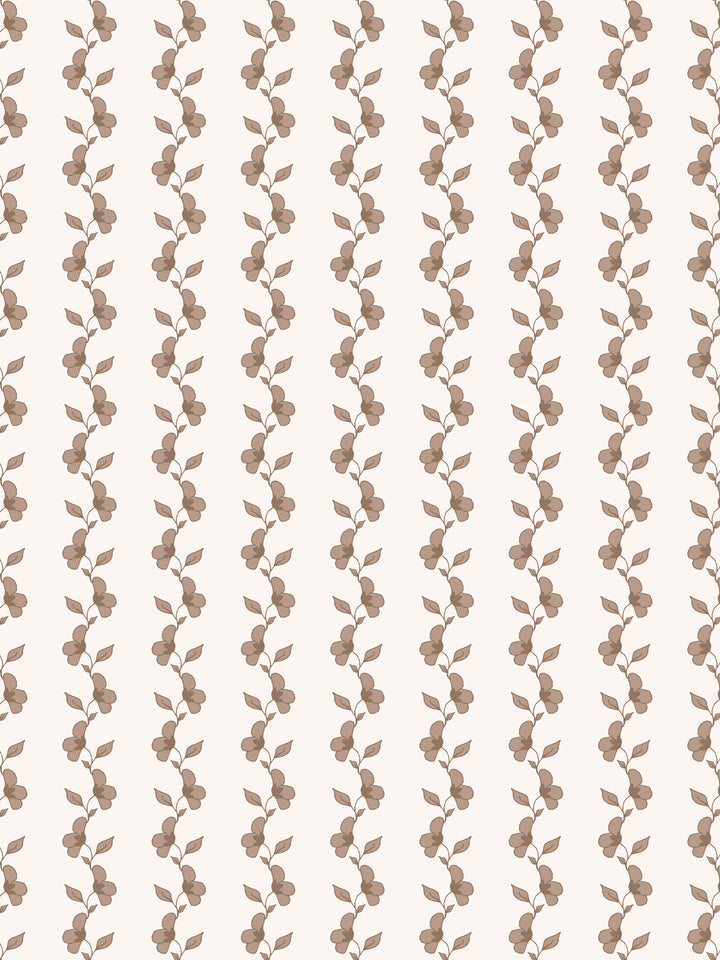 'Paper White Vine' Wallpaper by Wallshoppe - Latte Cream - Design