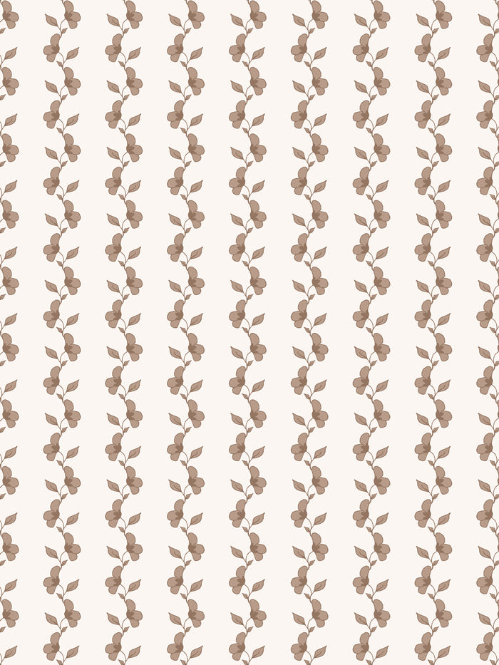 'Paper White Vine' Wallpaper by Wallshoppe - Latte Cream