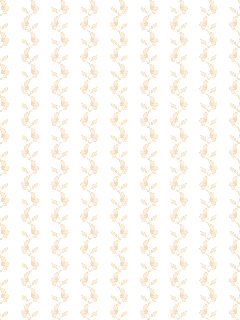 'Paper White Vine' Wallpaper by Wallshoppe - Pale Peach - Design