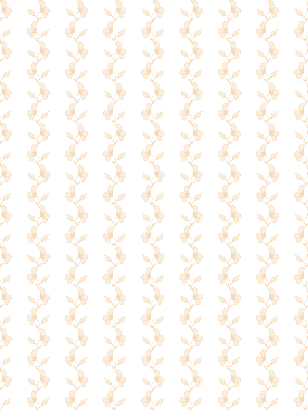 'Paper White Vine' Wallpaper by Wallshoppe - Pale Peach - Design