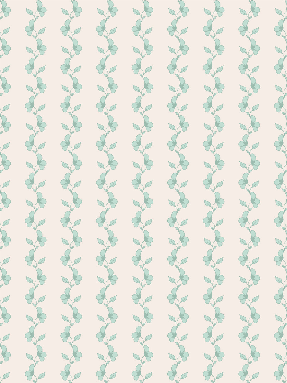 'Paper White Vine' Wallpaper by Wallshoppe - Seafoam Cream - Design
