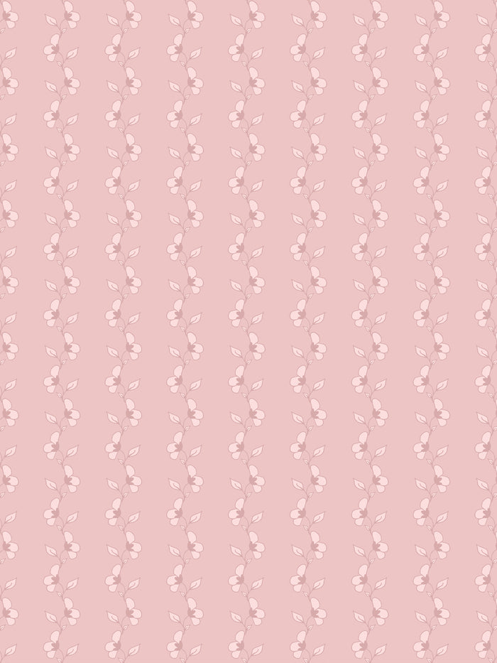 'Paper White' Wallpaper by Wallshoppe - Antique Pink