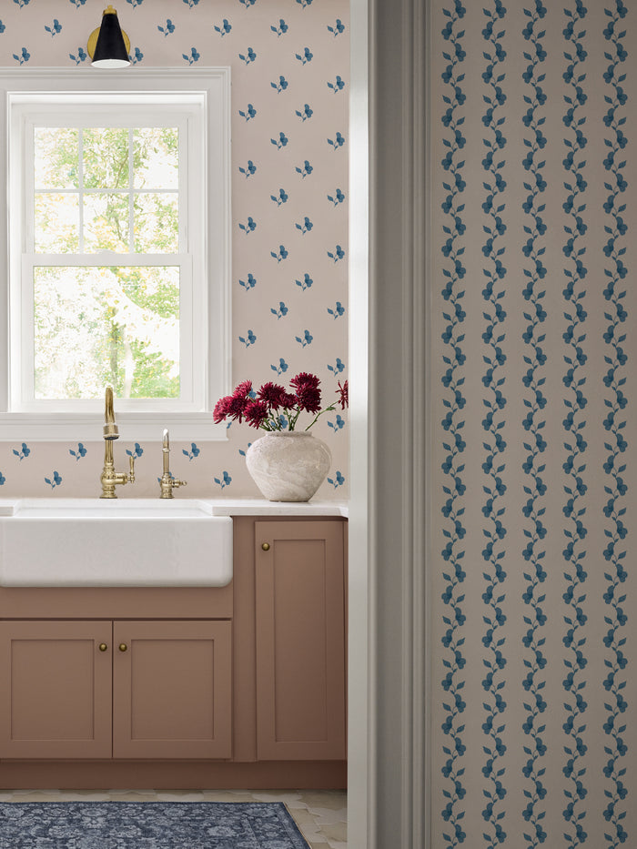 'Paper White' Wallpaper by Wallshoppe - Chambray Cream