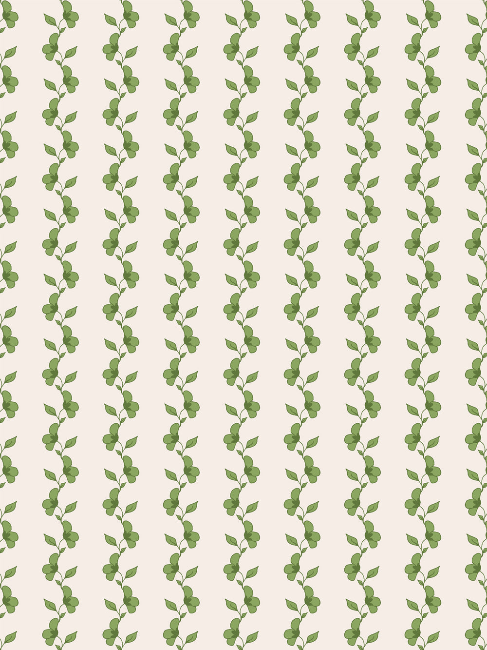 'Paper White' Wallpaper by Wallshoppe - Fern Cream - Design