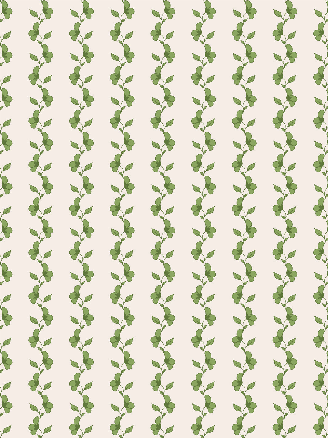 'Paper White' Wallpaper by Wallshoppe - Fern Cream - Design