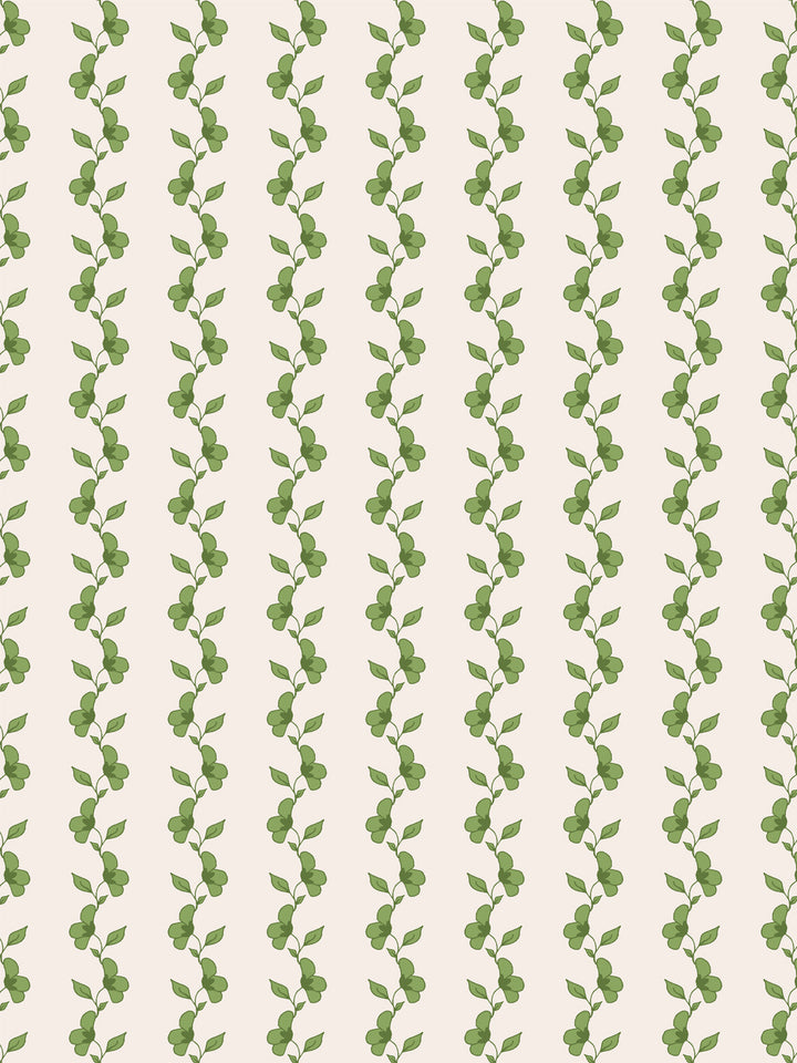 'Paper White' Wallpaper by Wallshoppe - Fern Cream - Design