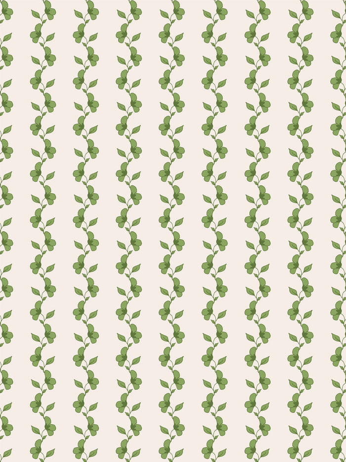 'Paper White' Wallpaper by Wallshoppe - Fern Cream