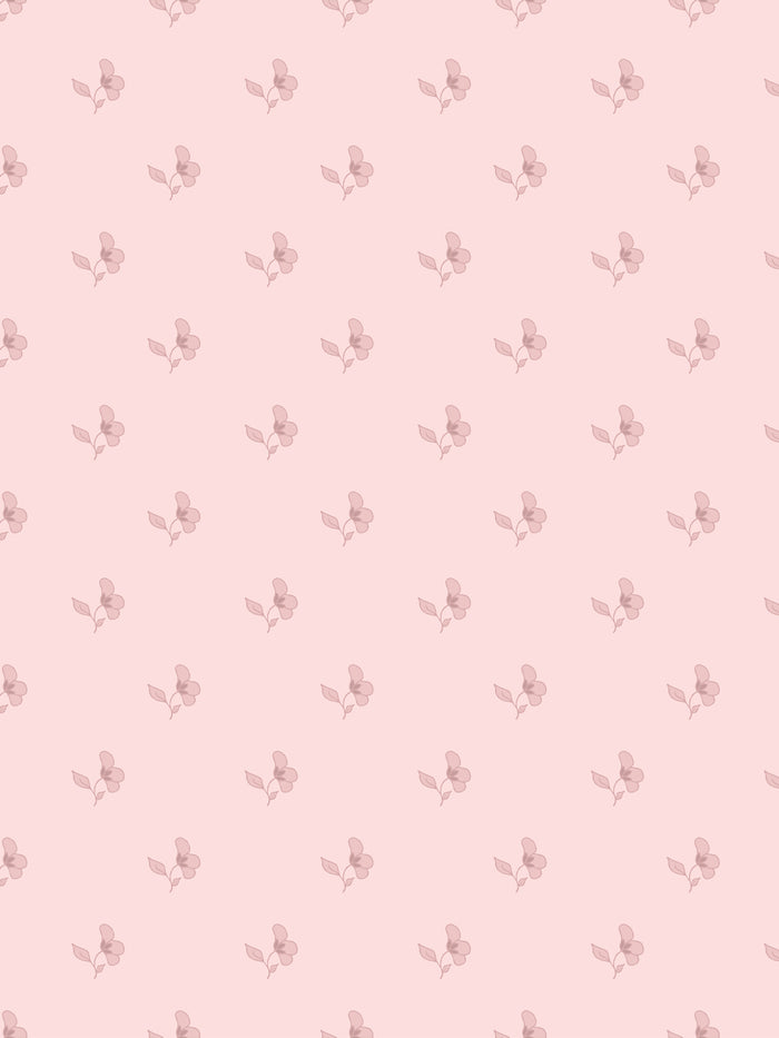 'Paper White' Wallpaper by Wallshoppe - Antique Pink
