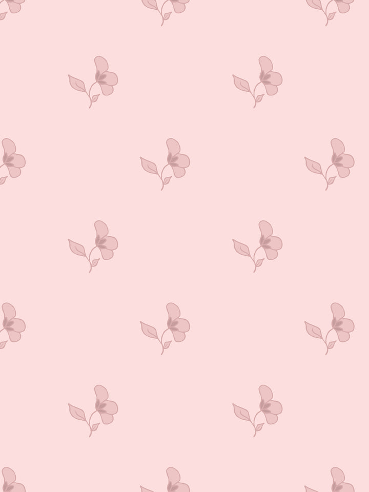 'Paper White' Wallpaper by Wallshoppe - Antique Pink