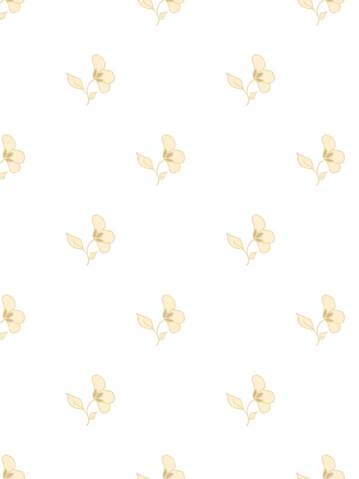 'Paper White' Wallpaper by Wallshoppe - Butter