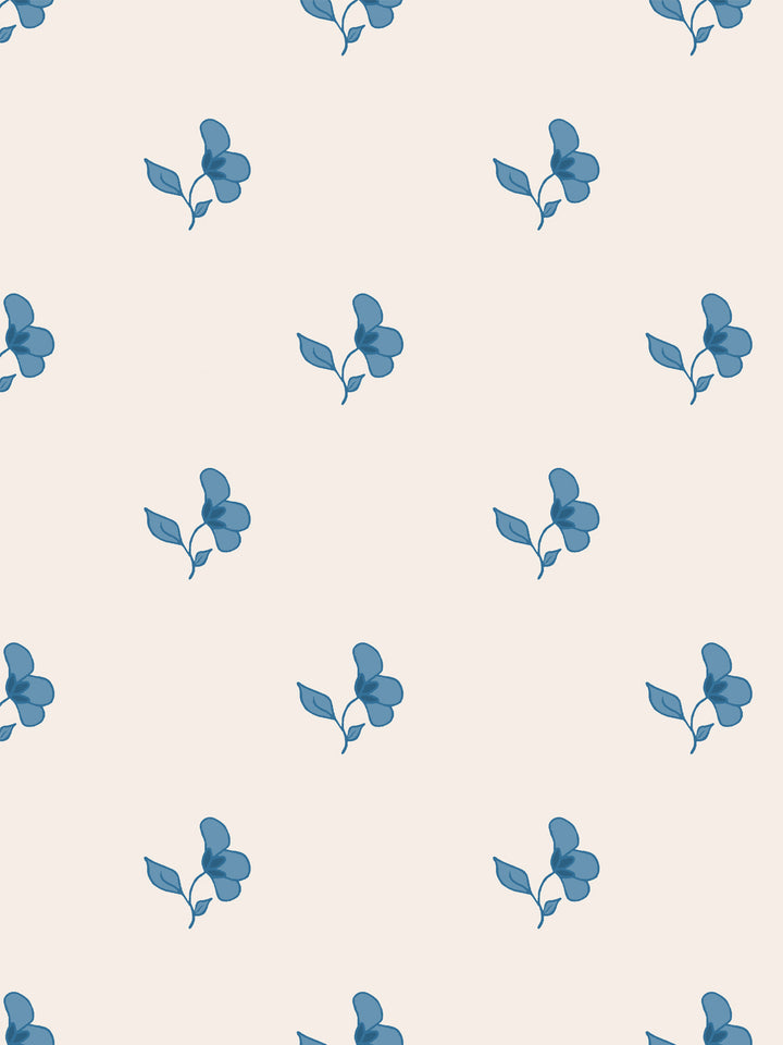 'Paper White' Wallpaper by Wallshoppe - Chambray Cream