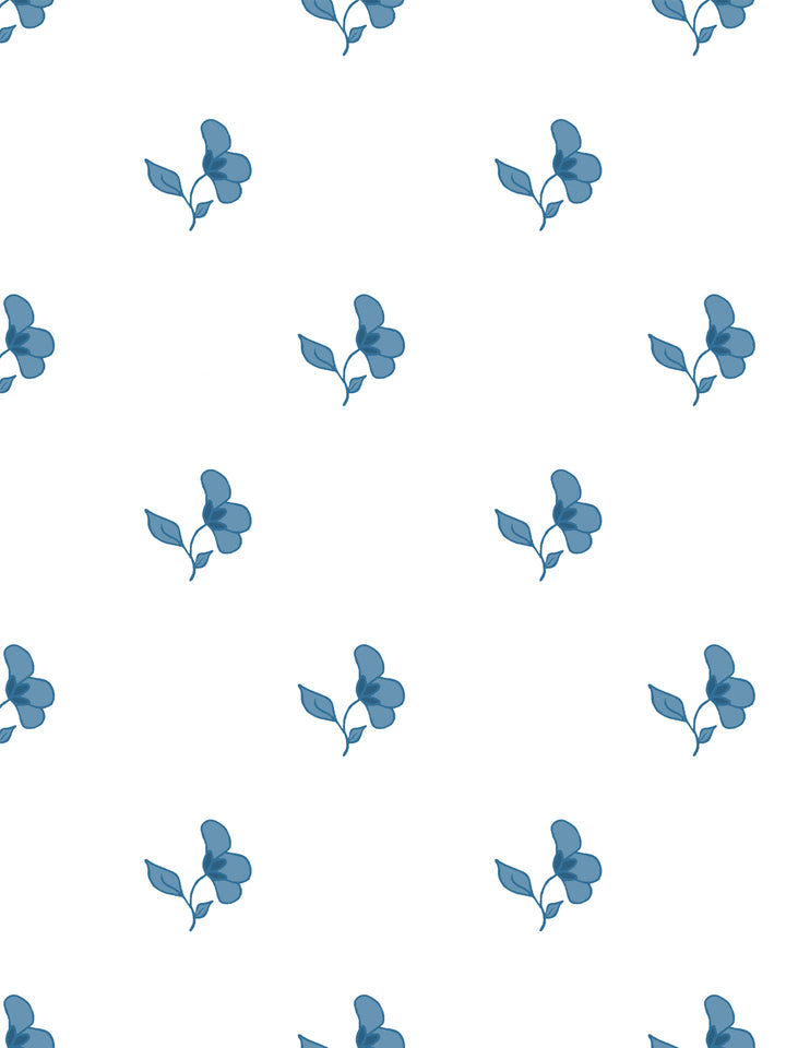 'Paper White' Wallpaper by Wallshoppe - Chambray