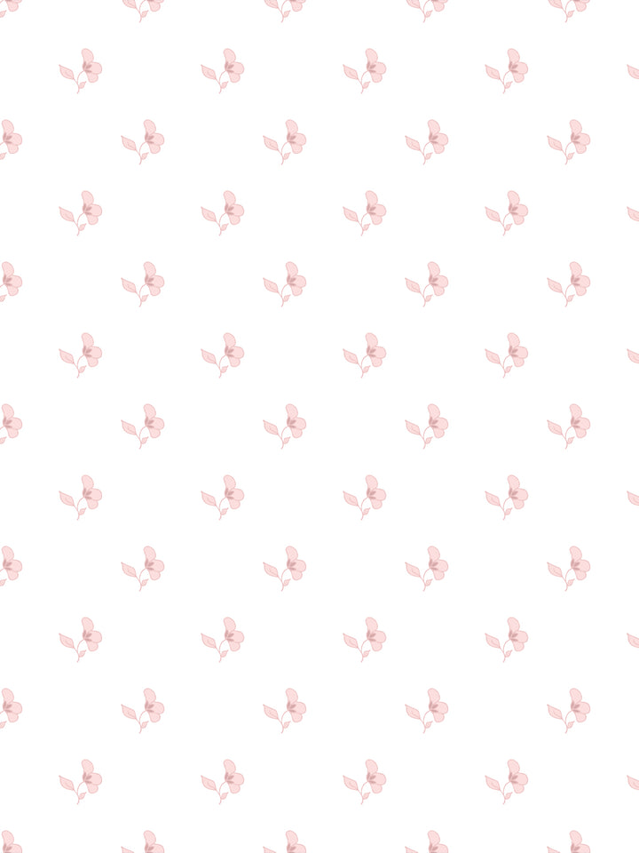 'Paper White' Wallpaper by Wallshoppe - Dusty Pink