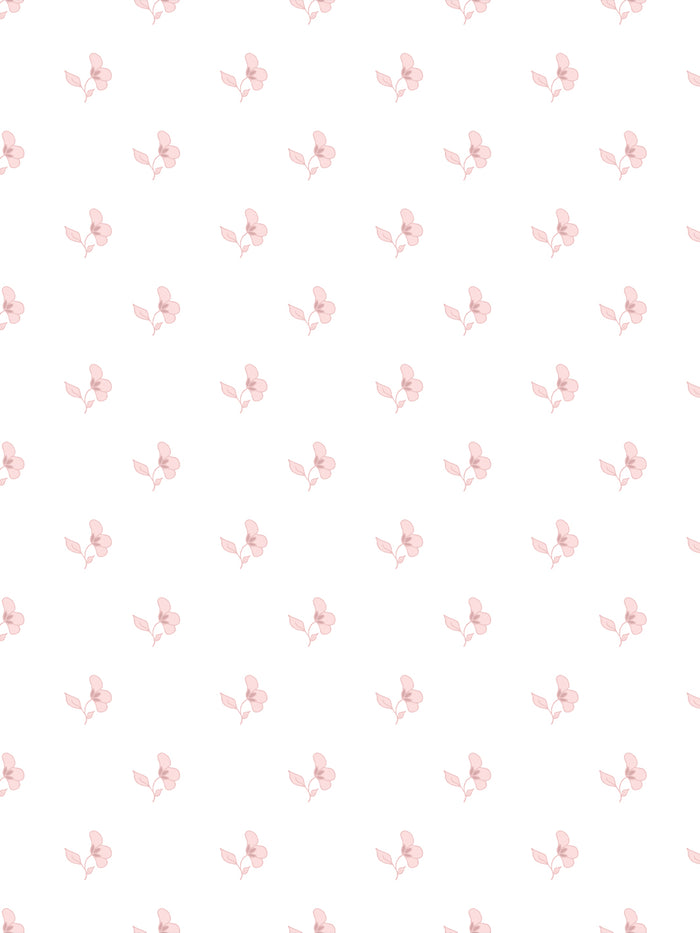 'Paper White' Wallpaper by Wallshoppe - Dusty Pink