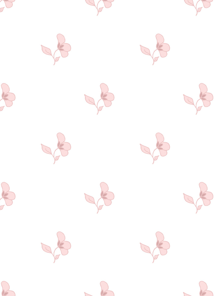 'Paper White' Wallpaper by Wallshoppe - Dusty Pink