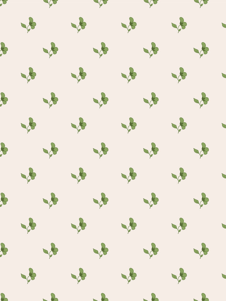 'Paper White' Wallpaper by Wallshoppe - Fern Cream