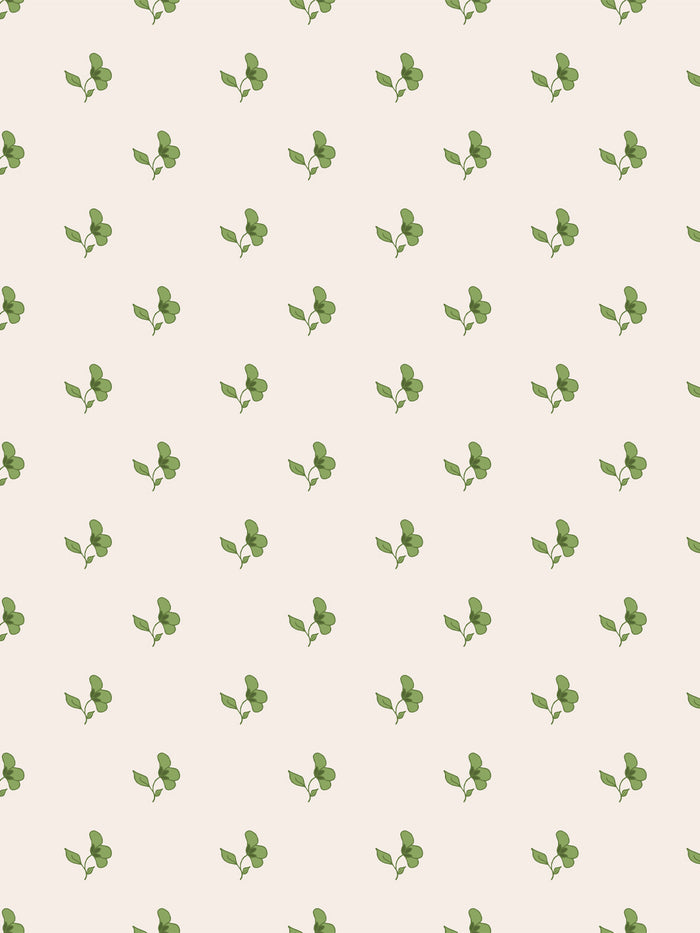 'Paper White' Wallpaper by Wallshoppe - Fern Cream