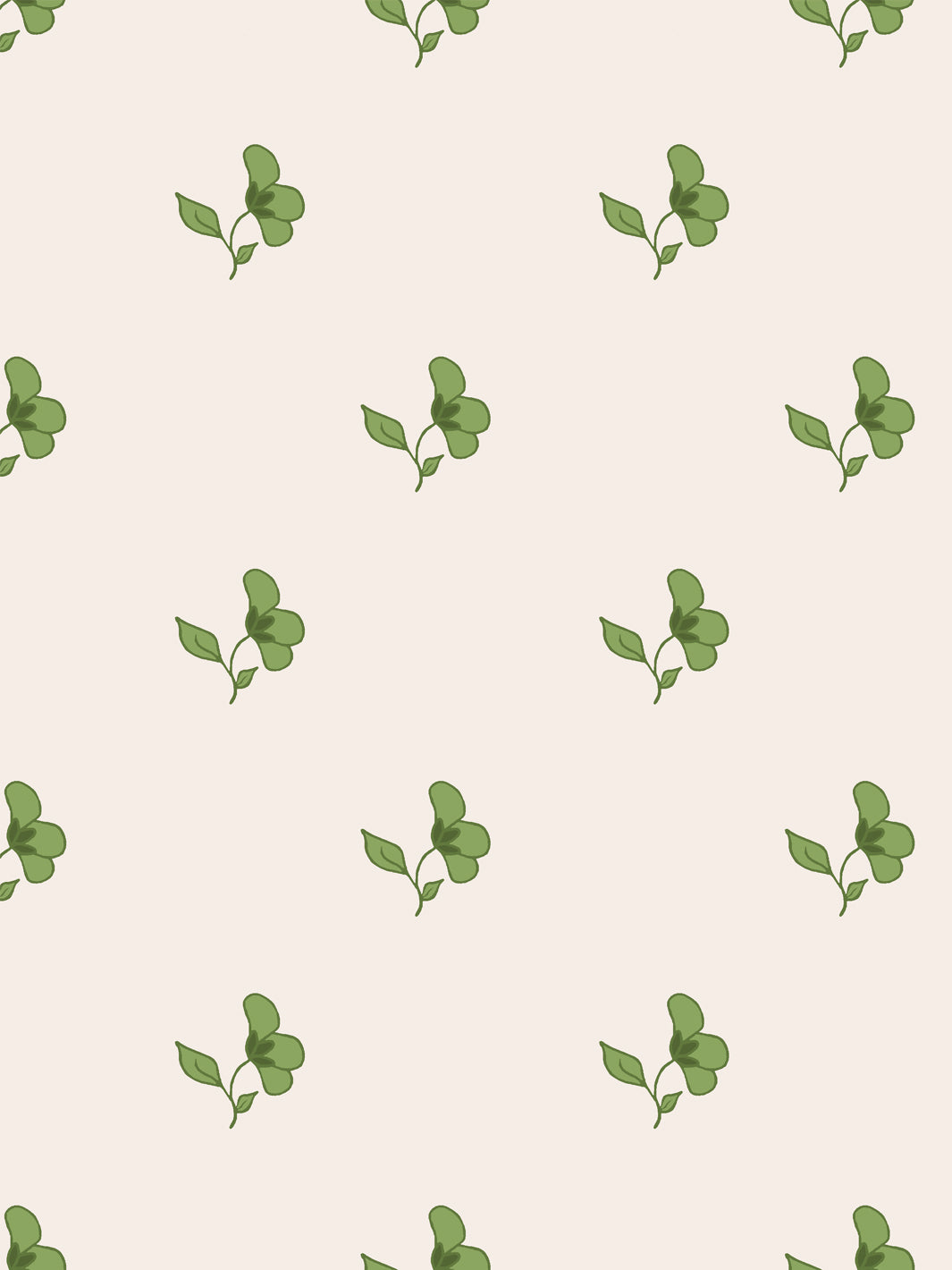 'Paper White' Wallpaper by Wallshoppe - Fern Cream