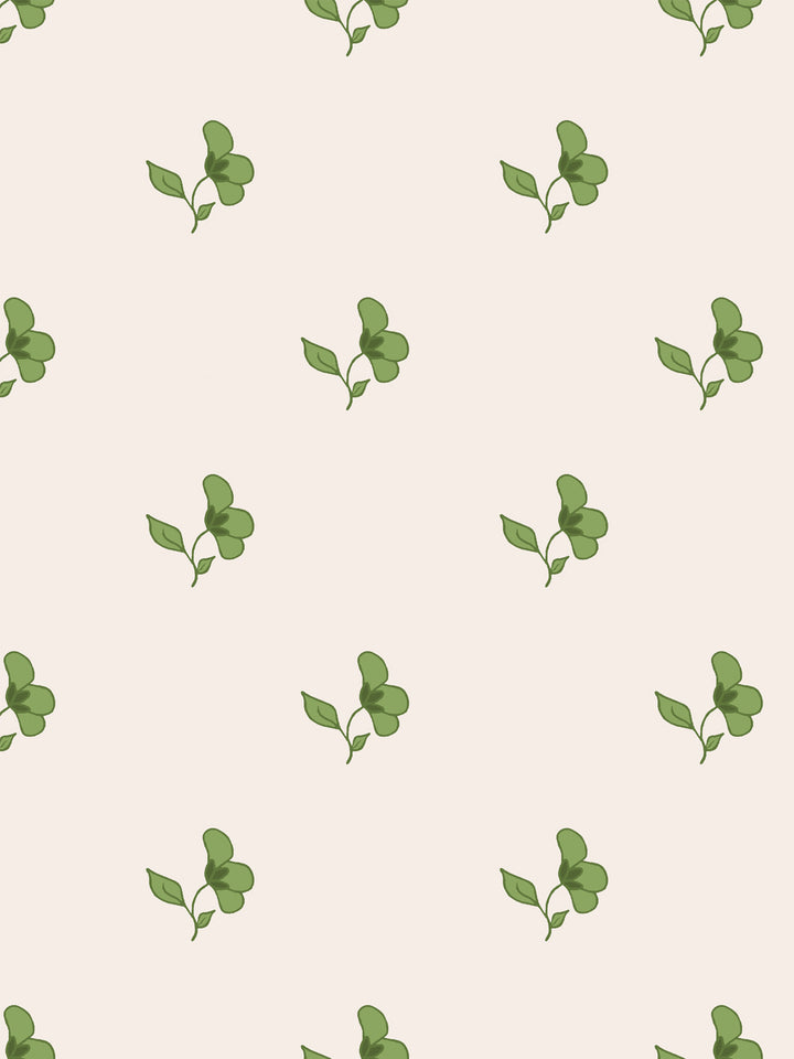 'Paper White' Wallpaper by Wallshoppe - Fern Cream