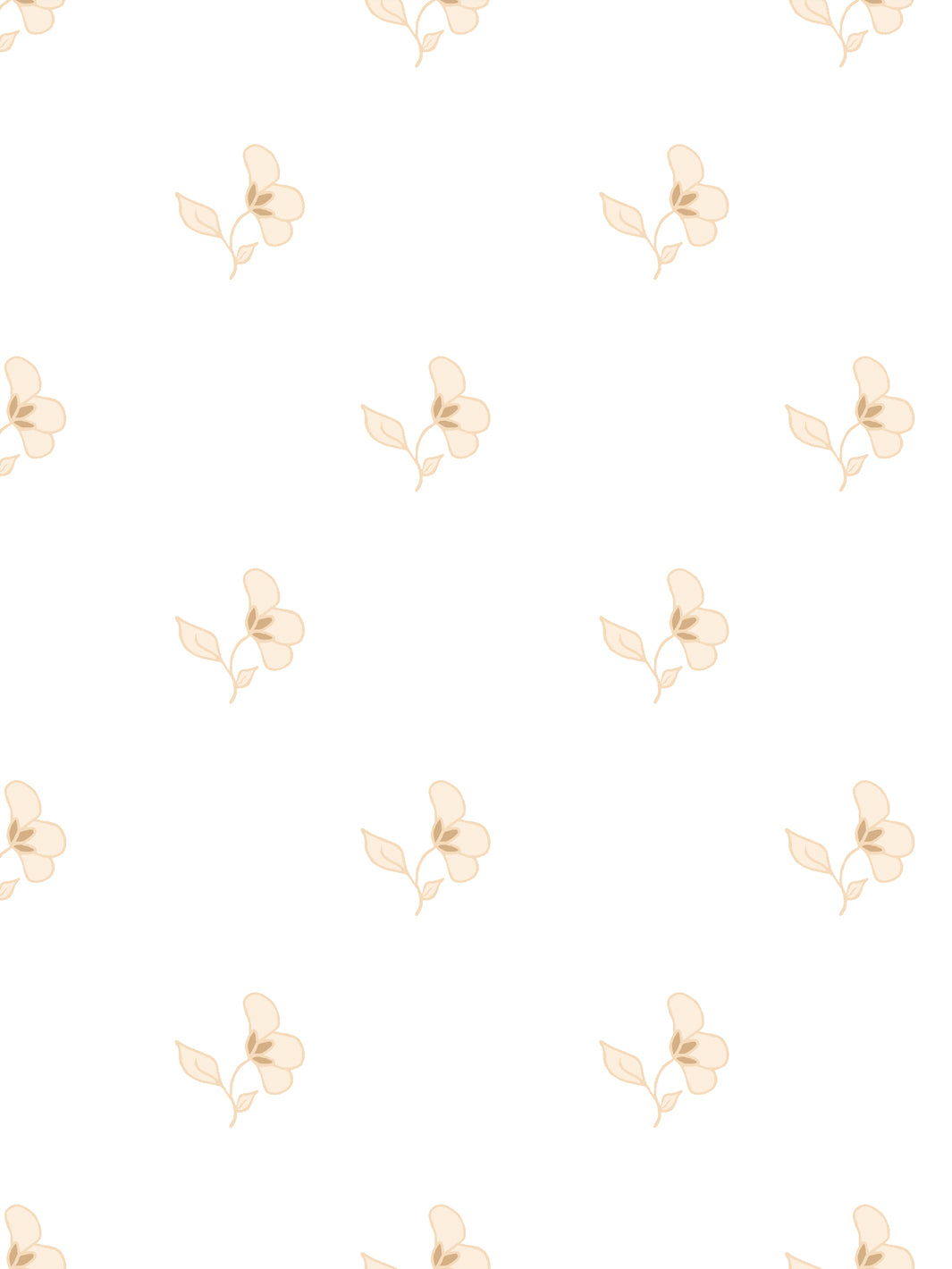 'Paper White' Wallpaper by Wallshoppe - Pale Peach
