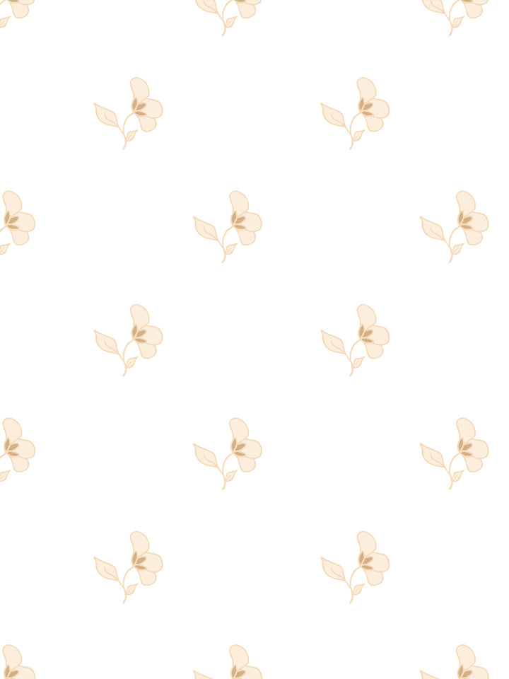 'Paper White' Wallpaper by Wallshoppe - Pale Peach