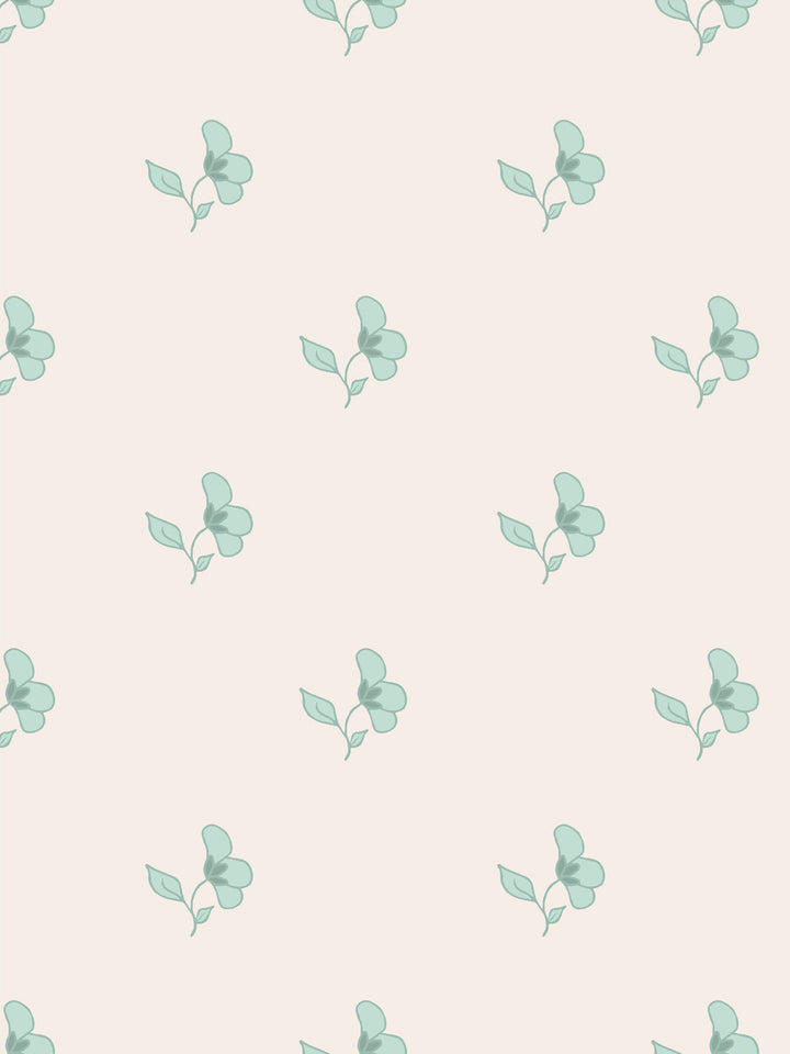'Paper White' Wallpaper by Wallshoppe - Seafoam Cream