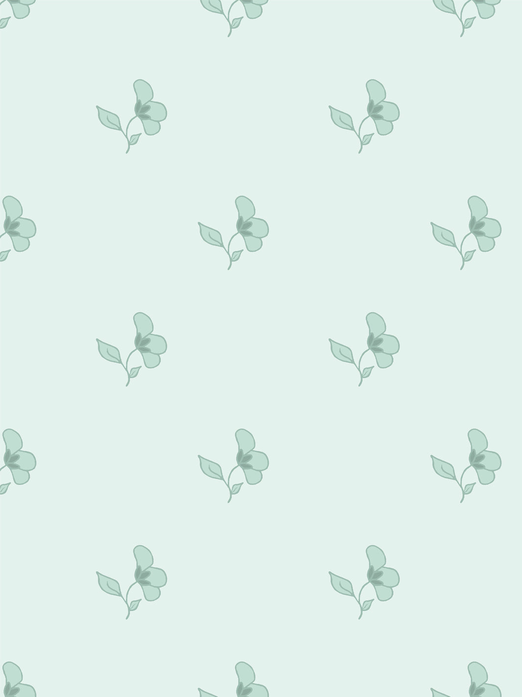'Paper White' Wallpaper by Wallshoppe - Seafoam