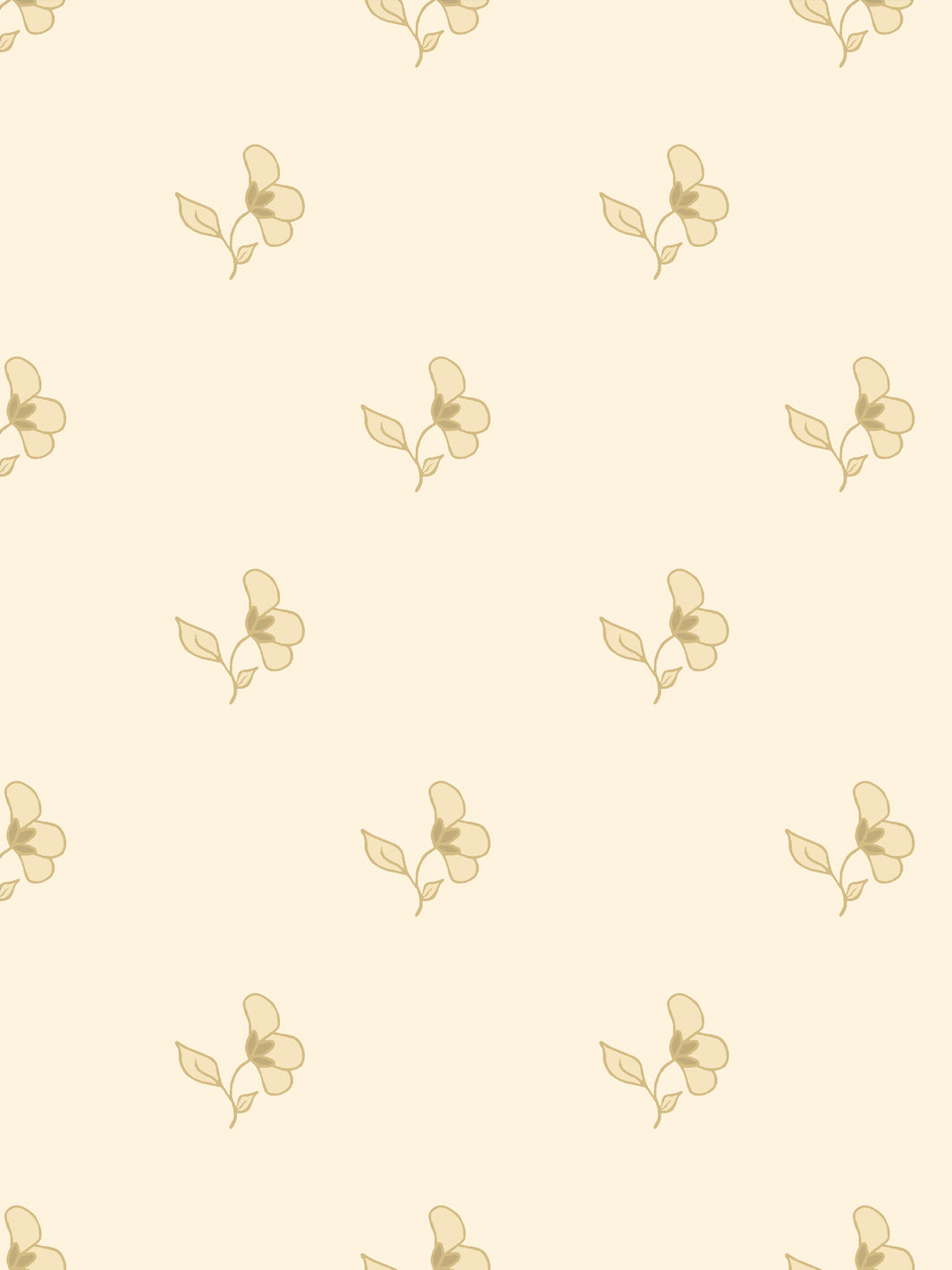 'Paper White' Wallpaper by Wallshoppe - Warm Butter