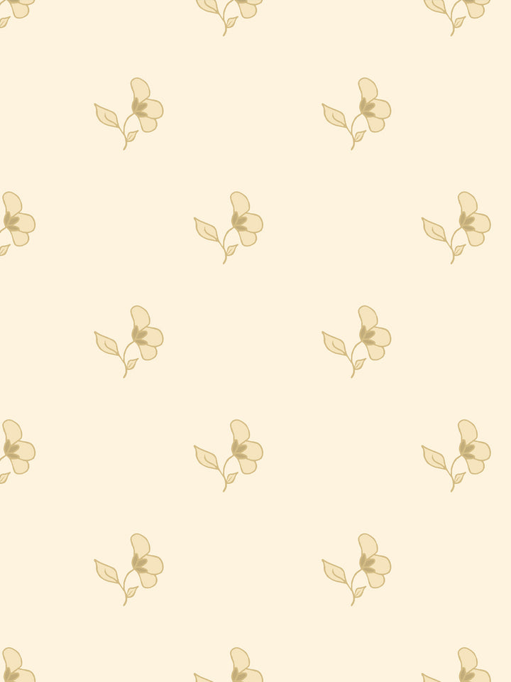 'Paper White' Wallpaper by Wallshoppe - Warm Butter