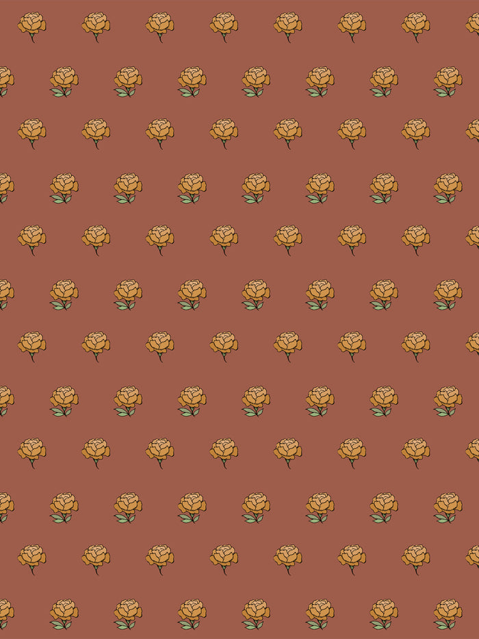 'Peony Party' Wallpaper by Wallshoppe - Golden Hour